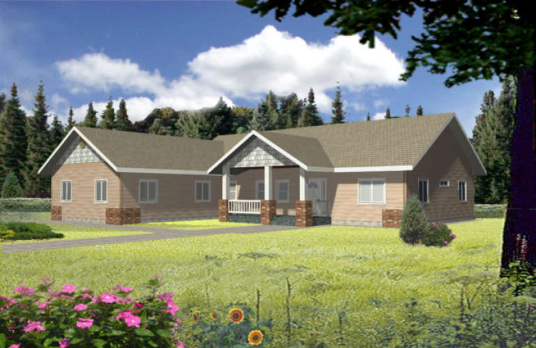 Traditional House Plan #039-00367 Elevation Photo
