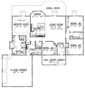 Floorplan for House Plan #039-00367