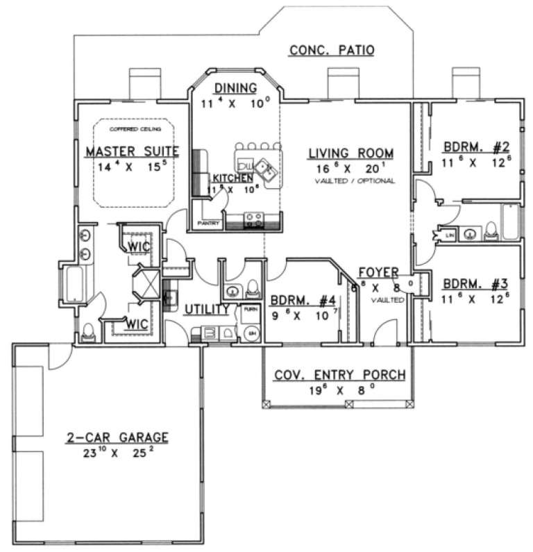 House Plan House Plan #1712 Drawing 1