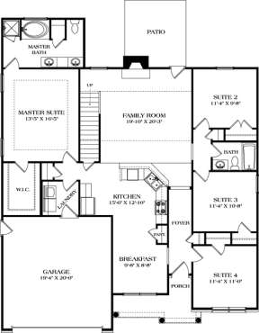 Main Floor Plan for House Plan #3323-00592