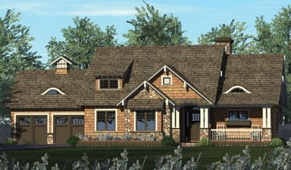 Craftsman House Plan #3323-00595 Elevation Photo