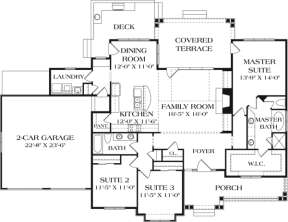 Main Floor Plan for House Plan #3323-00595