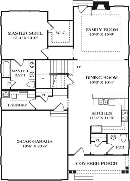 Main Floor Plan for House Plan #3323-00596