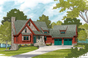 Cottage House Plan #3323-00597 Elevation Photo