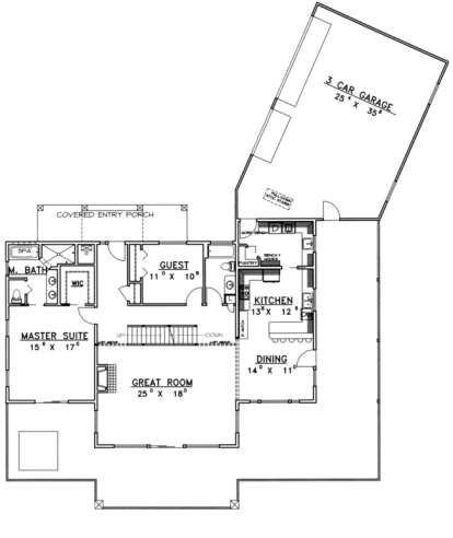 Main Floor for House Plan #039-00368