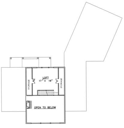 Loft Floor for House Plan #039-00368