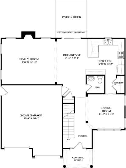 Main Floor Plan for House Plan #3323-00603