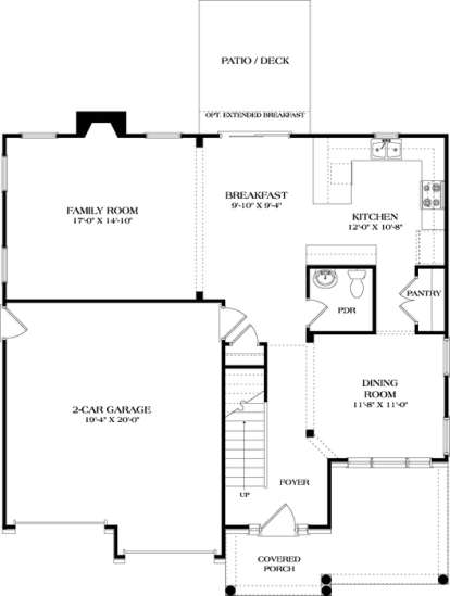 Main Floor Plan for House Plan #3323-00604