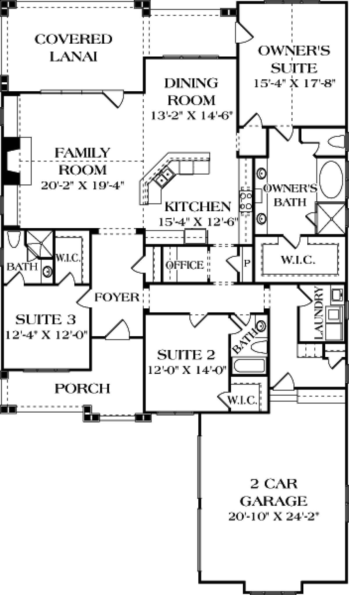 Main Floor Plan for House Plan #3323-00605