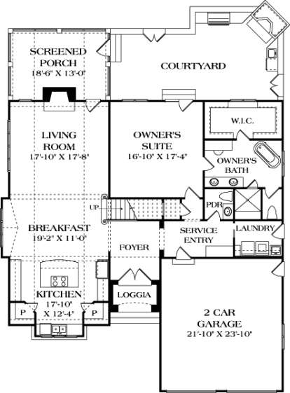 Main Floor Plan for House Plan #3323-00606