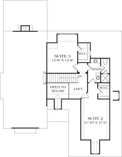 Upper Floor Plan for House Plan #3323-00606
