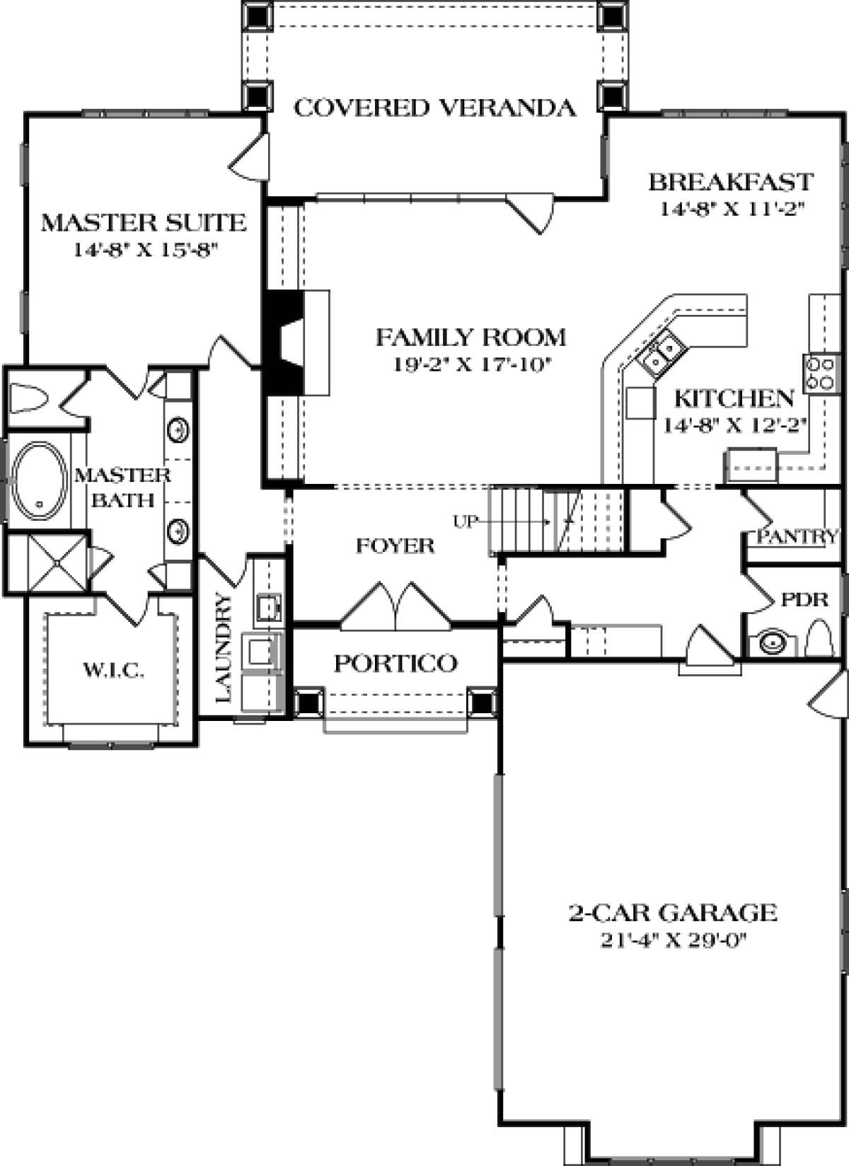 Main Floor Plan for House Plan #3323-00607