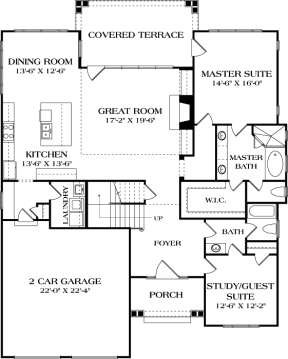 Main Floor Plan for House Plan #3323-00608