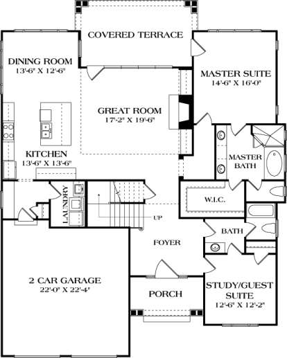Main Floor Plan for House Plan #3323-00608
