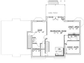 Basement Floor for House Plan #039-00369