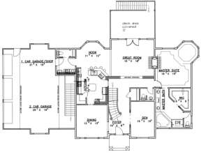 First Floor for House Plan #039-00369