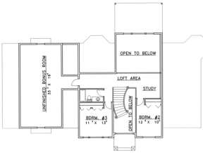 Second Floor for House Plan #039-00369