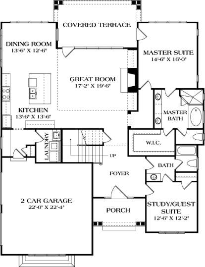 Main Floor Plan for House Plan #3323-00609