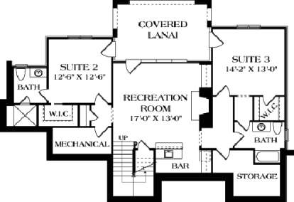 Basement Floor Plan  for House Plan #3323-00610