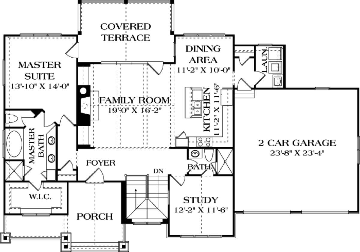 Main Floor Plan for House Plan #3323-00614
