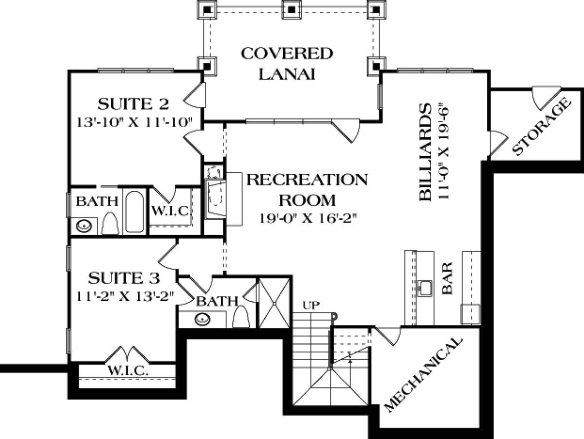 Basement Floor Plan  for House Plan #3323-00614