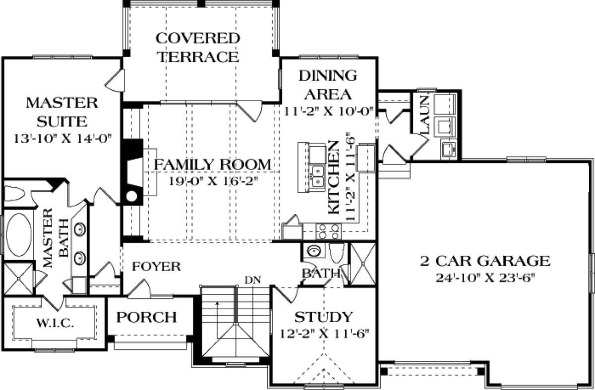 Main Floor Plan for House Plan #3323-00615