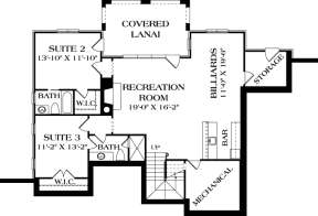 Basement Floor Plan  for House Plan #3323-00615