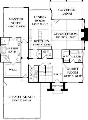 Main Floor Plan for House Plan #3323-00616