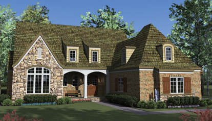 Cottage House Plan #3323-00618 Elevation Photo