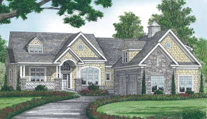 Cottage House Plan #3323-00621 Elevation Photo