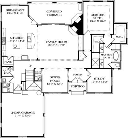 Main Floor Plan for House Plan #3323-00623