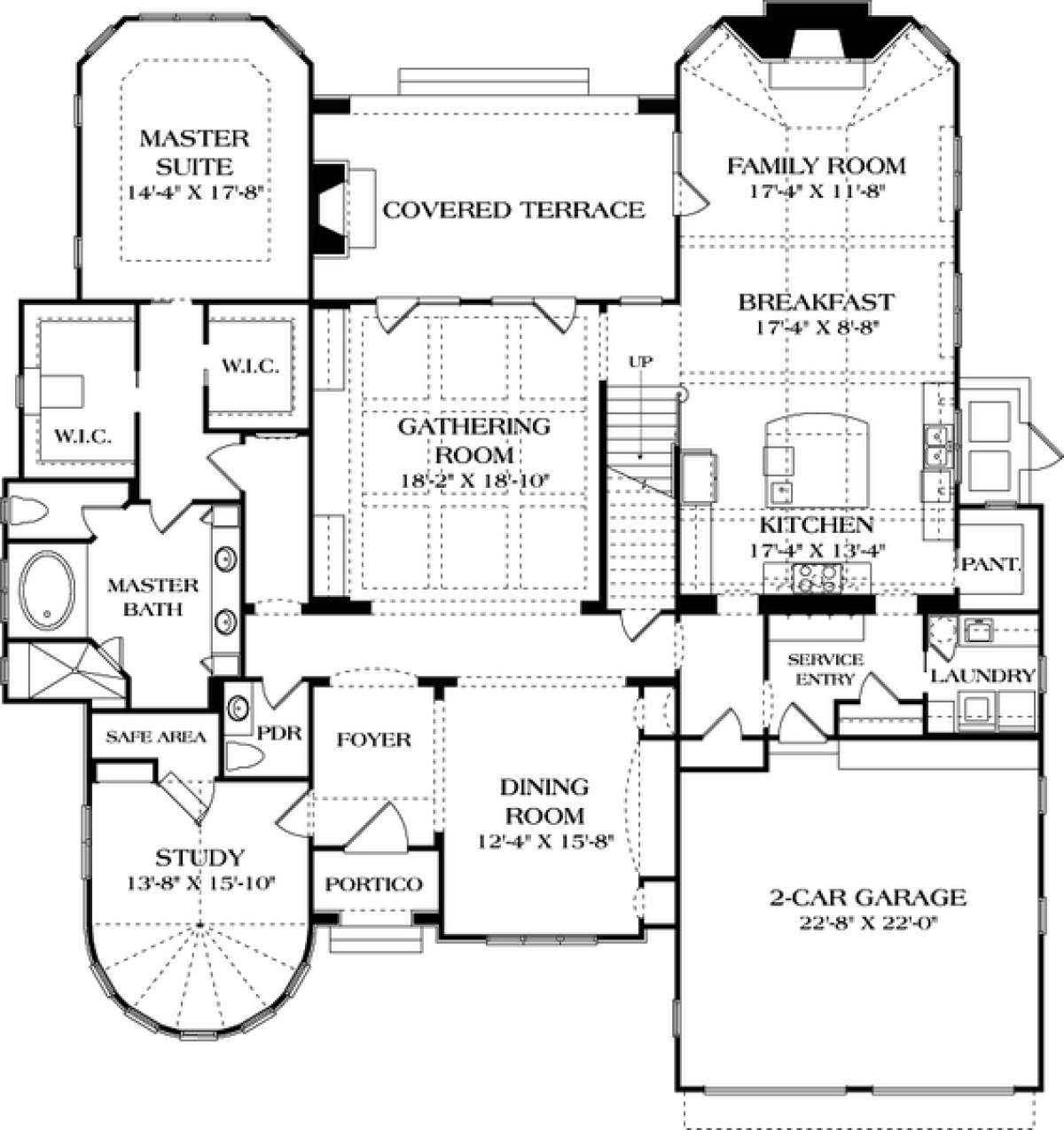 Main Floor Plan for House Plan #3323-00626