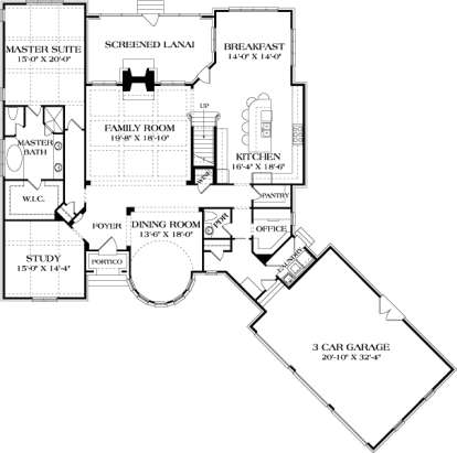 Main Floor Plan for House Plan #3323-00627