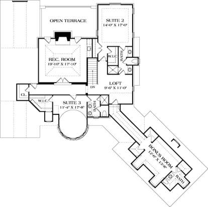 Upper Floor Plan for House Plan #3323-00627