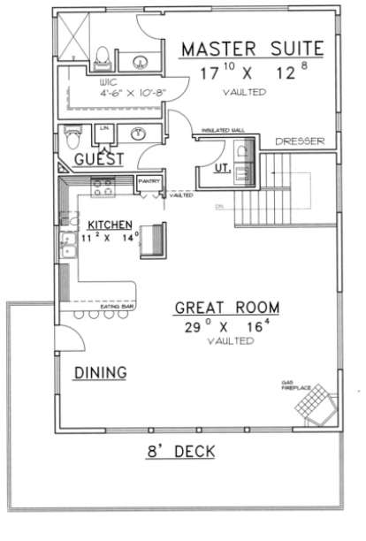 Second Floor for House Plan #039-00370