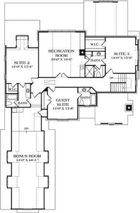 Upper Floor Plan for House Plan #3323-00629