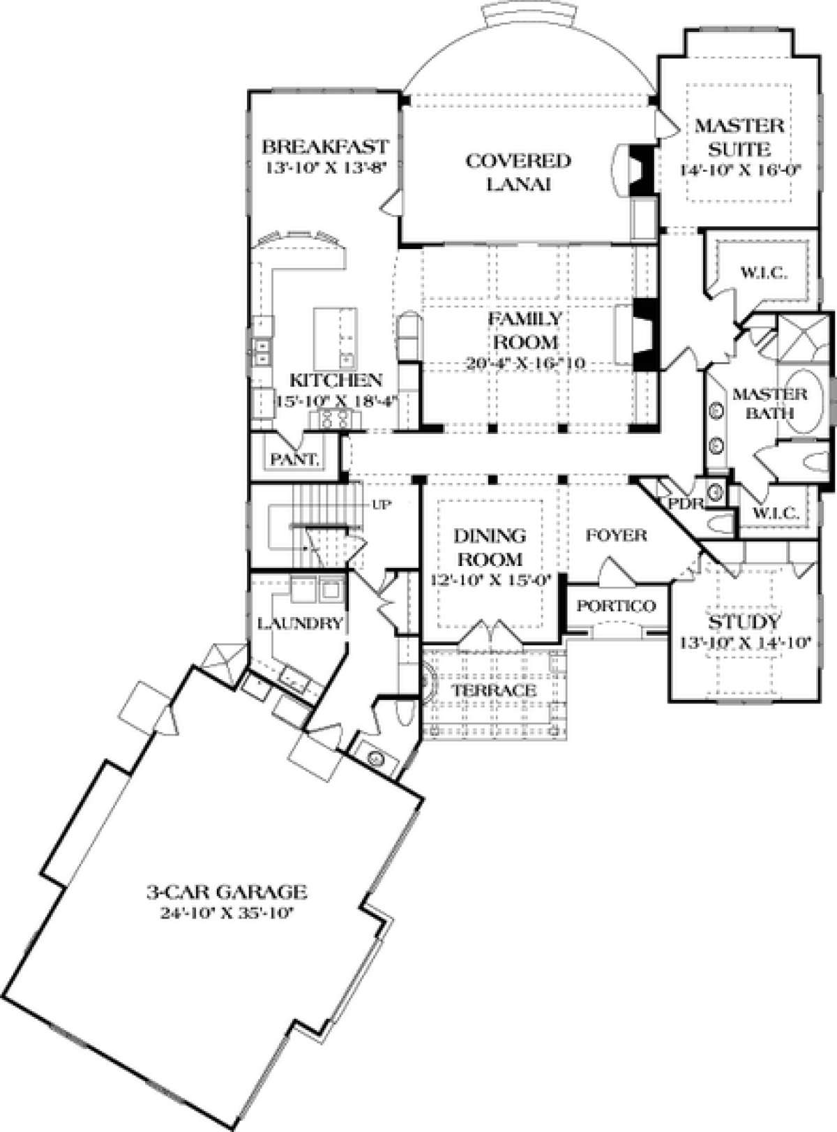 Main Floor Plan for House Plan #3323-00630