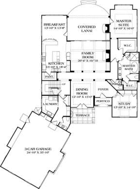 Main Floor Plan for House Plan #3323-00630