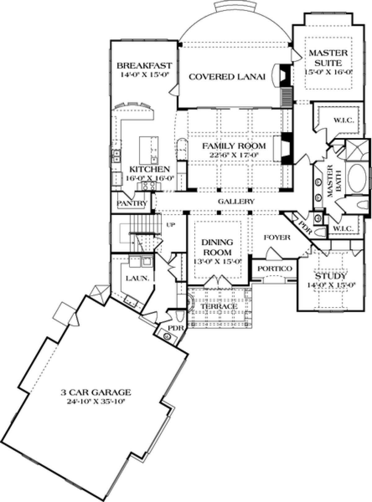 Main Floor Plan for House Plan #3323-00631