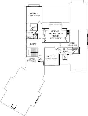 Upper Floor Plan for House Plan #3323-00631