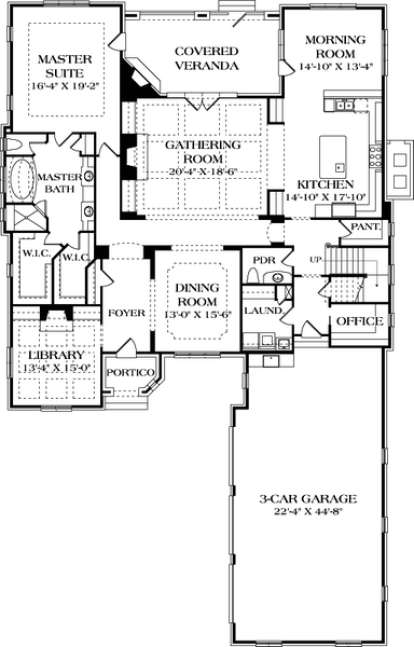 Main Floor Plan for House Plan #3323-00632