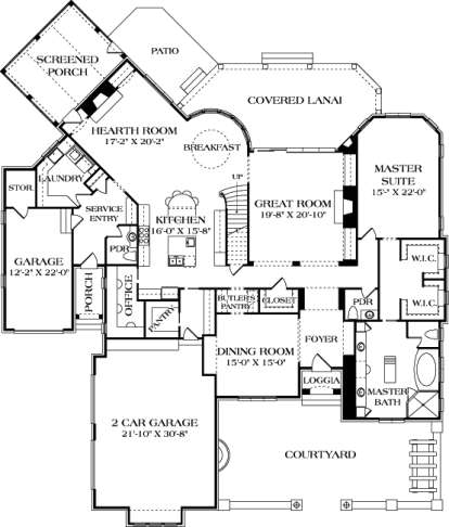 Main Floor Plan for House Plan #3323-00634