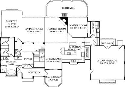 Main Floor Plan for House Plan #3323-00635