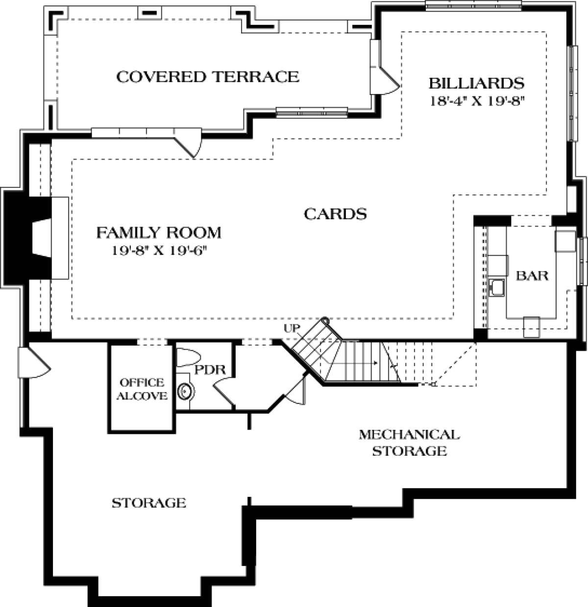 Basement Floor Plan for House Plan #3323-00636