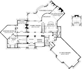 Main Floor Plan for House Plan #3323-00639