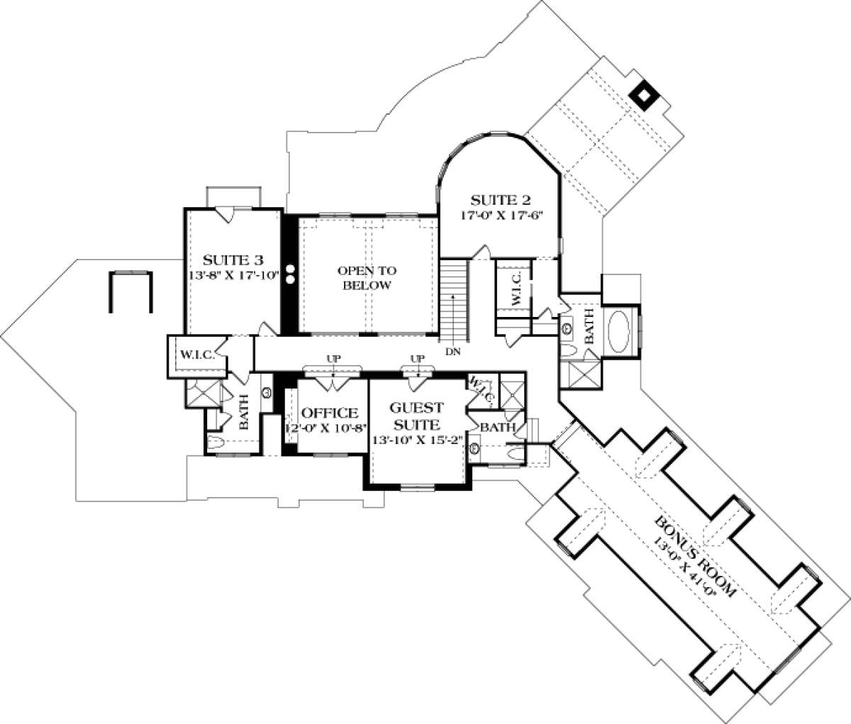 Upper Floor Plan for House Plan #3323-00639