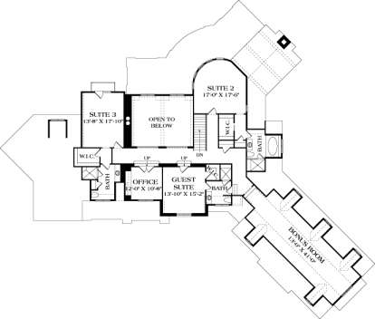 Upper Floor Plan for House Plan #3323-00639