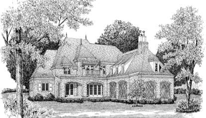 European House Plan #3323-00640 Elevation Photo