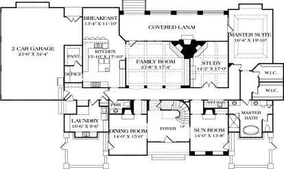 Main Floor Plan for House Plan #3323-00642