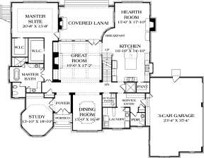 Main Floor Plan for House Plan #3323-00645